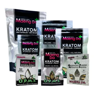 OPMS Silver Green Maeng Da Kratom Capsules