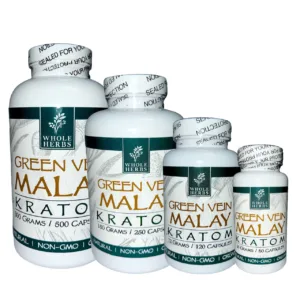 Whole Herbs Green Vein Malay Kratom Capsules