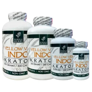 Whole Herbs Yellow Indo Kratom Capsules