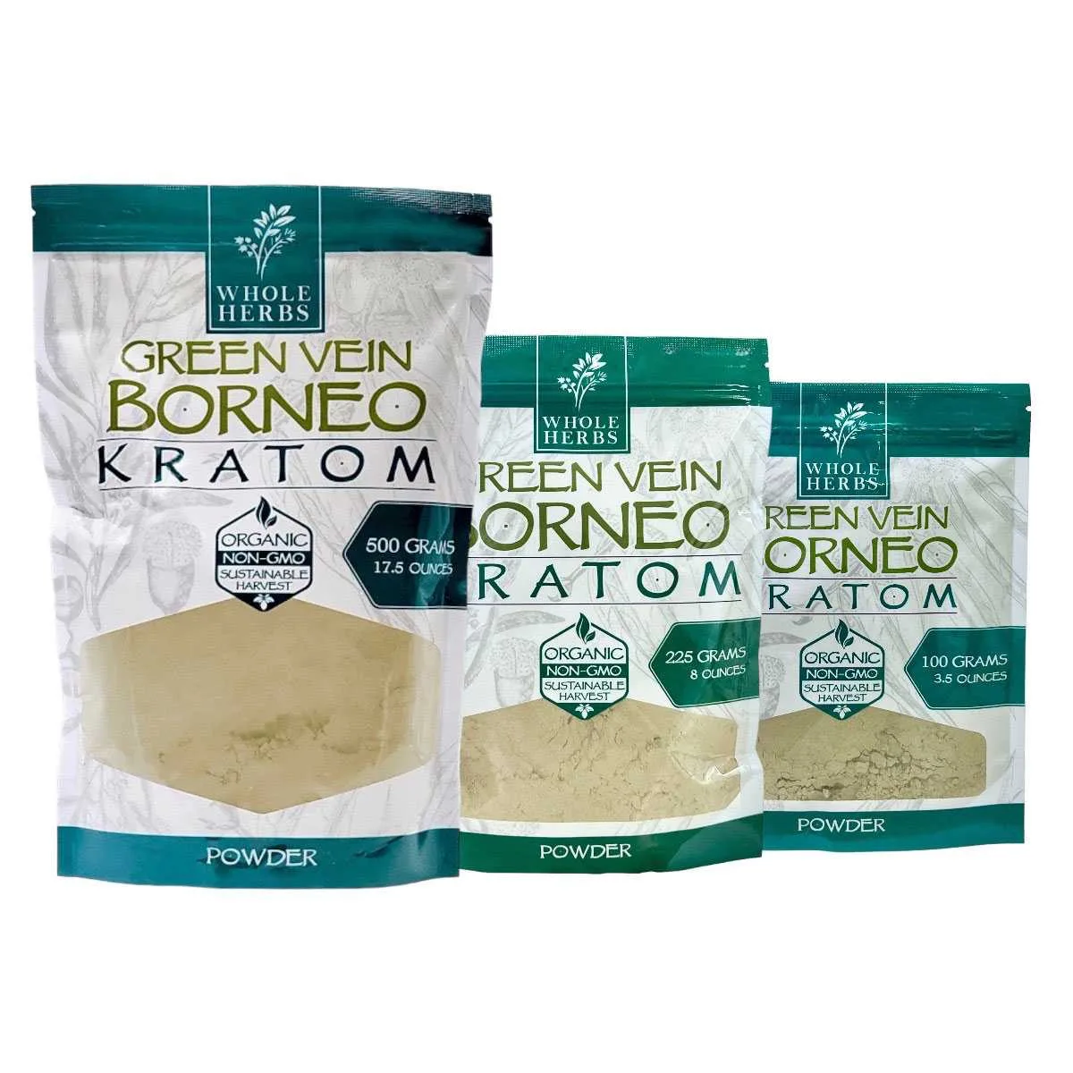 Whole Herbs Green Borneo Kratom Powder