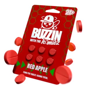 Buzzers Tabs 6ct 75mg Red Apple
