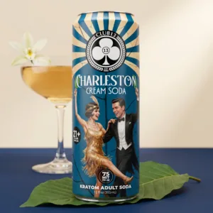 Club 13 Charleston Cream Kratom Soda 75 mg MIT 12 oz can