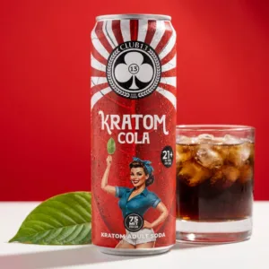 Club 13 Cola Kratom Soda 75 mg MIT 12 oz can