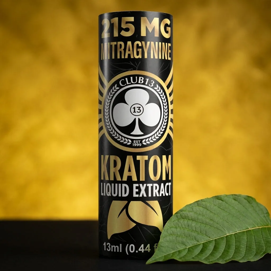 Club 13 Full Spectrum Kratom Liquid Extract 215 mg MIT 13 ml bottle