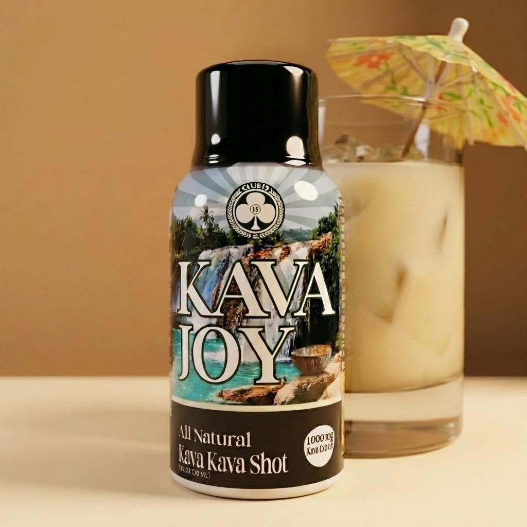 Club 13 Kava Joy Berry Tahiti Kava Shot 1000 mg 1 oz bottle