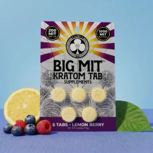 Club 13 BIG MIT Lemon Berry Kratom Tablets 5 ct 1000 mg MIT pack