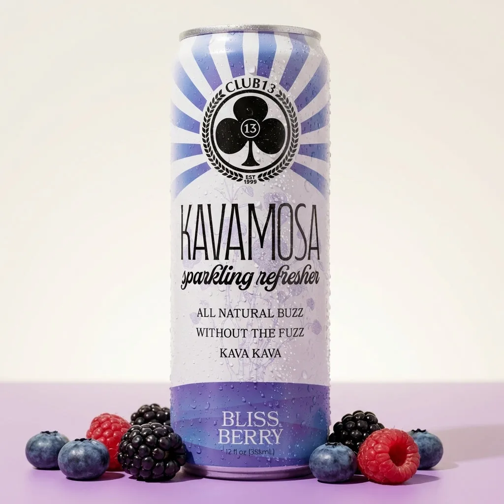 Club 13 Kavamosa Bliss Berry Kava Seltzer 12 oz can