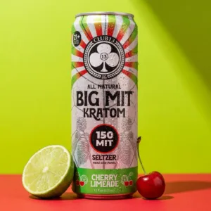Club 13 BIG MIT Cherry Limeade Kratom Seltzer 150 mg MIT 12 oz can